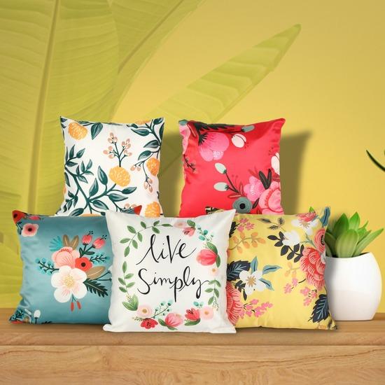 

Премиальные дизайнерские наволочки – Яркие принты и Художественные темы - Набор из 5 штук 12 * 12 Inch