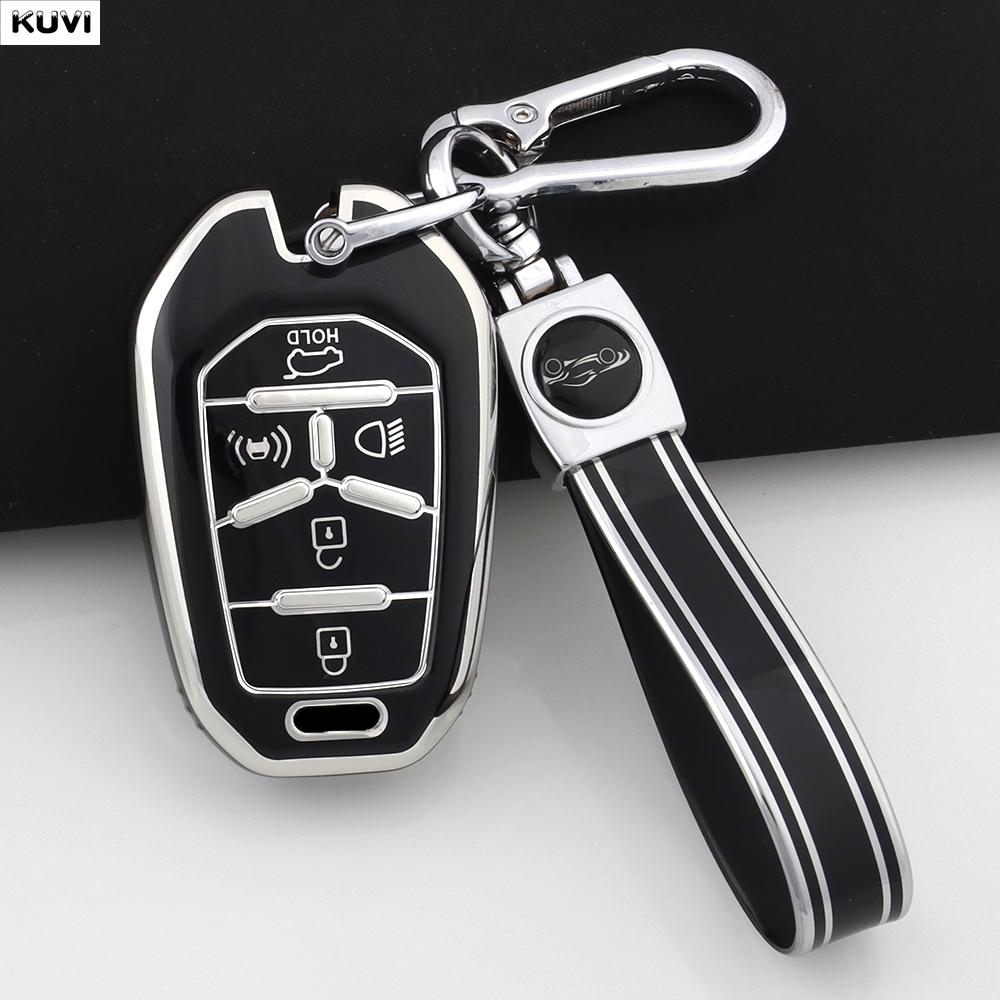 5 Buttons New Tpu Car Remote Smart Key Case Cover Fob Keychain Shell For Ssang Yong G4 Rexton Ssangyong Keyless Accessories
