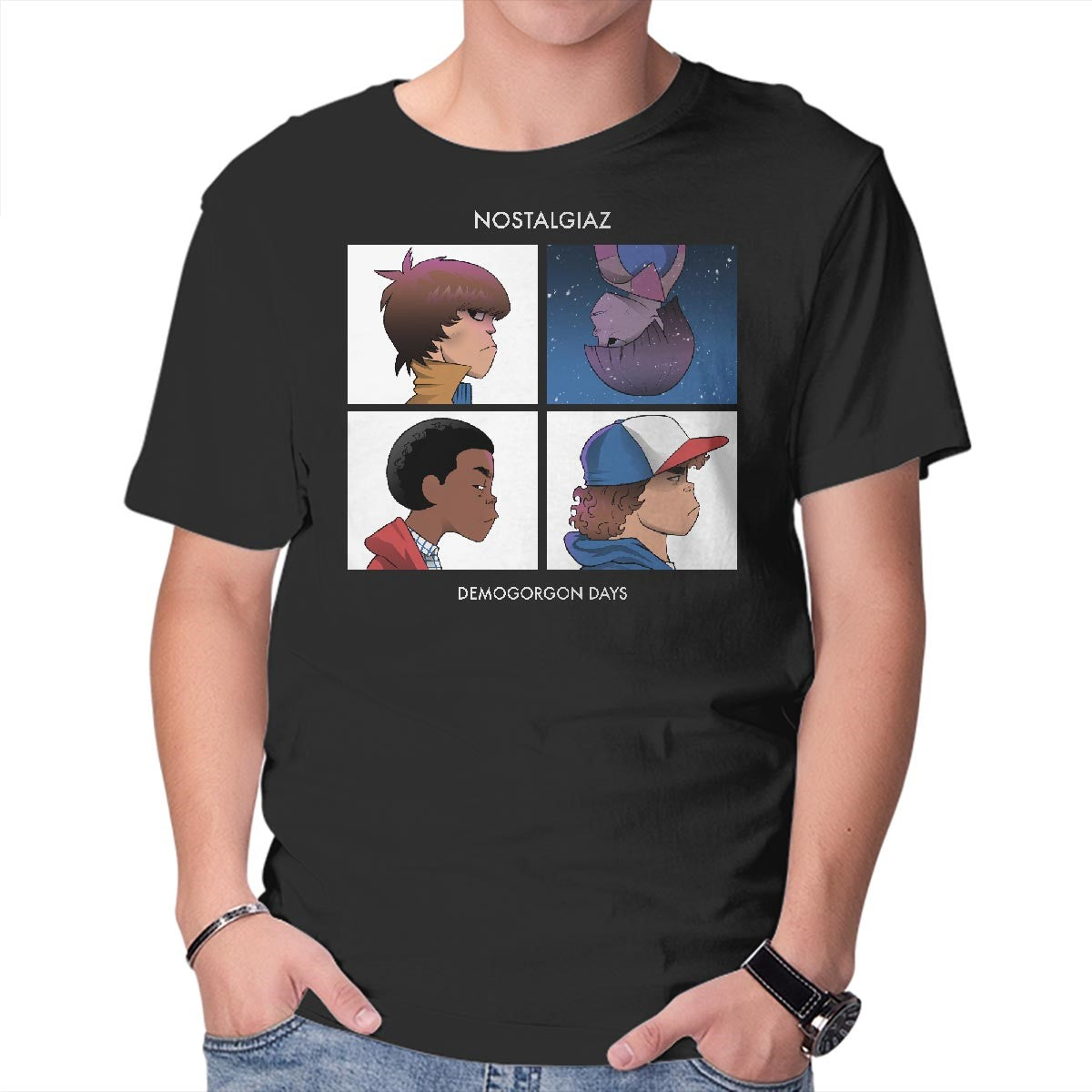 Unisex Crew Neck T-Shirt Demogorgon Days Graphic Short Sleeve Casual Tee XS