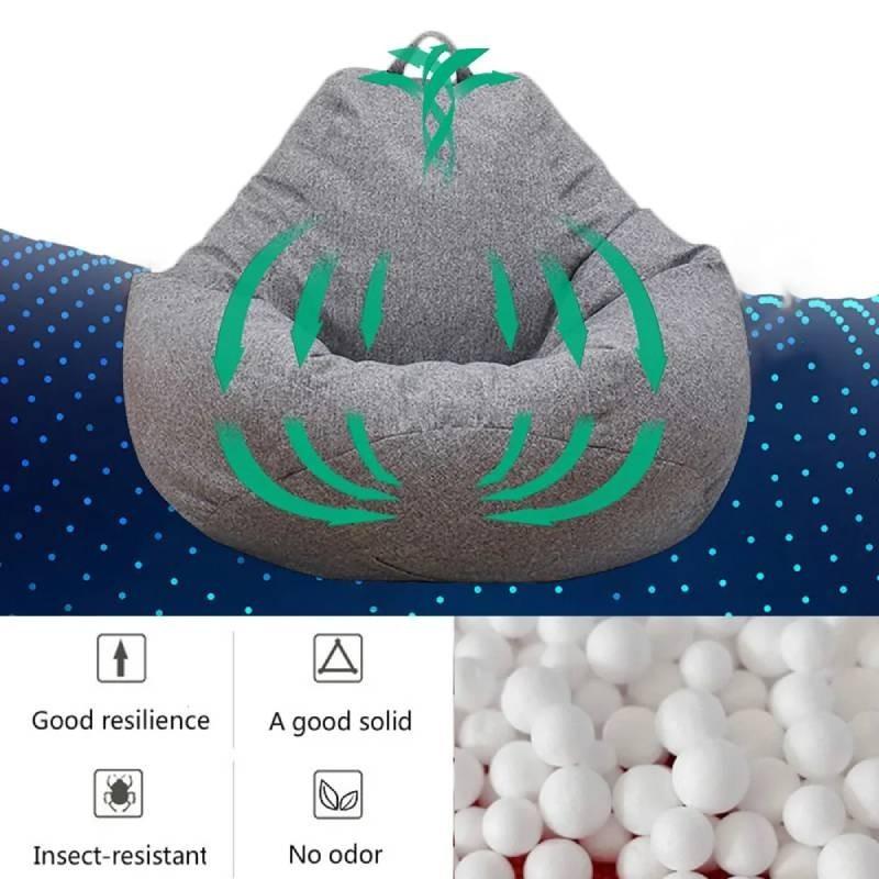 Large Bean Bag Chairs Cover Adults Teens Kids Couch Sofa Cover Lounger Lazy
