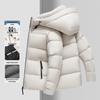 Men's Trendy Winter Hooded Goose Down Puffer Jacket - 85% White Goose Down, Thickened, Non-Detachable, Hot Item