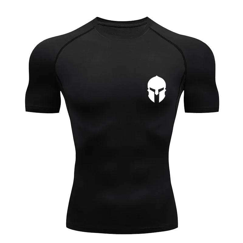 Summer Quick Dry Sport Compression Tee Shirt Men Gym Running Jogging T-Shirt Fitness Cycling Jersey Rashguard Jiu Jitsu Top Male