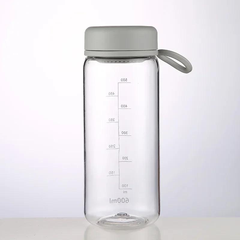 Portabel Water Bottle Food Grade Plastic Coffee Cup Teacup Cold Drink Water Cups Students Summer Drinking Bottles Drinkware