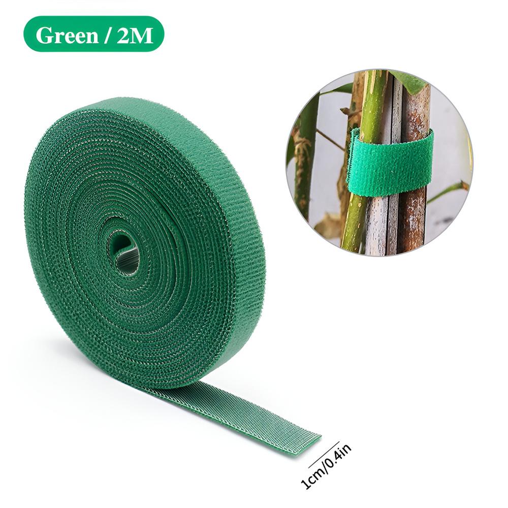 3PCS/1Set 2M Green Garden Twine Plant Ties Nylon Plant Bandage Garden Hook Loop Bamboo Cane Wrap Support Garden Accessories