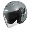 Komine HK-172 FL Composite FRP Jet Helmet for Motorcycles, Basalt Gray, XL