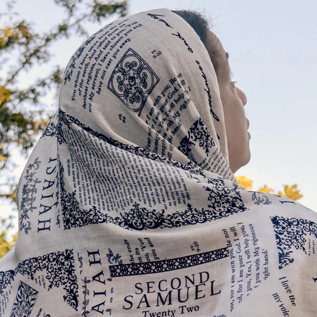 Vintage Aesthetic Scarf Christian Inspirational Bible Verse Blanket Scarf Christian Prayer Scarf for Women Teacher Mother Gifts
