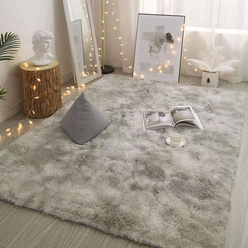 Modern Luxury Plush Tie Dye Fluffy Carpet Soft Rainbow Shaggy for Living Room High Pile Machine Made 1 Piece MOQ Hot Sale