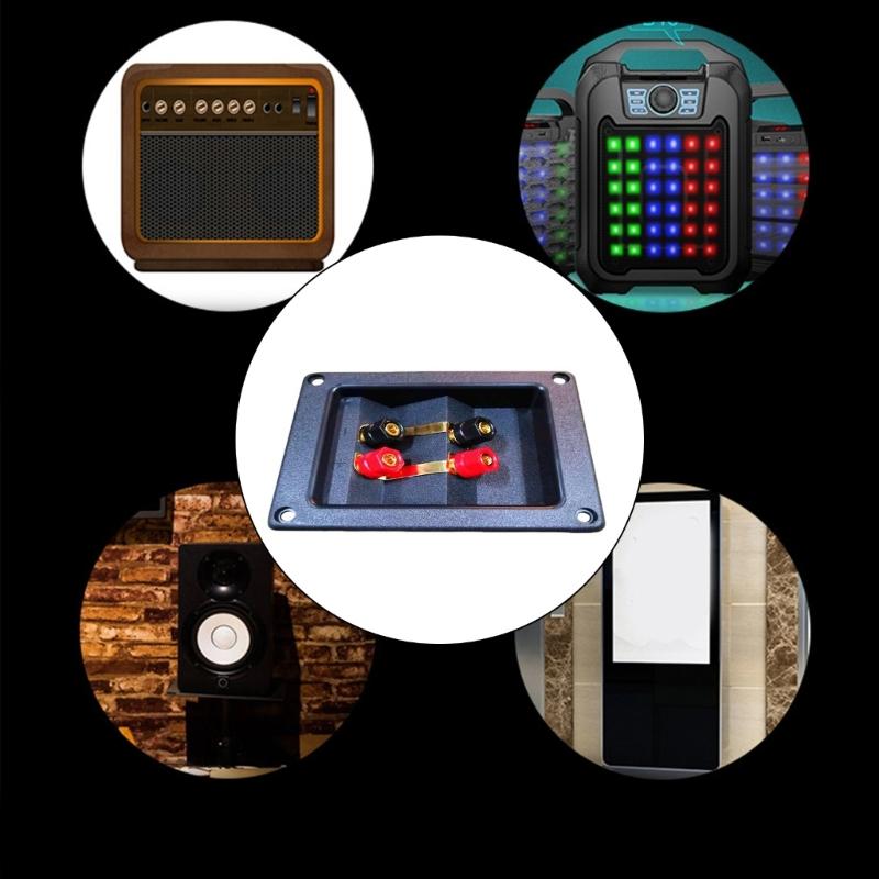 Speaker Junction Box Plastic Electronics Project Container Case Four-position Binding Post Speaker Panel Banana Socket