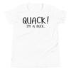 Quack I'm a Duck Funny Lazy Halloween Costume Outfit Youth Short Sleeve T-Shirt