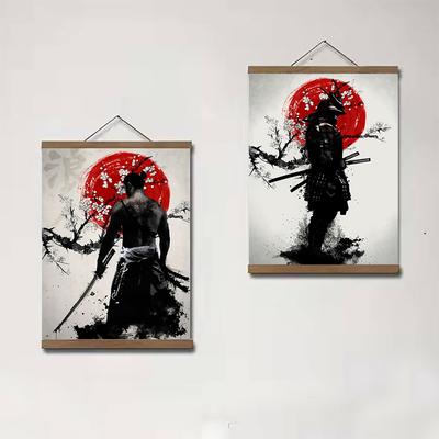 Japan Samurai Anime Poster Abstract Wall Art Bushido Canvas Painting Japanese Warriors Portrait Picture Print Home Wall Decor No Frame