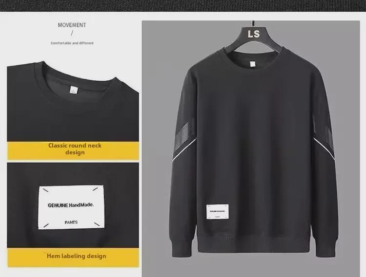 2024 Men's Spring Casual Sweatshirt & Pants Set - Trendy Round Neck Fashion