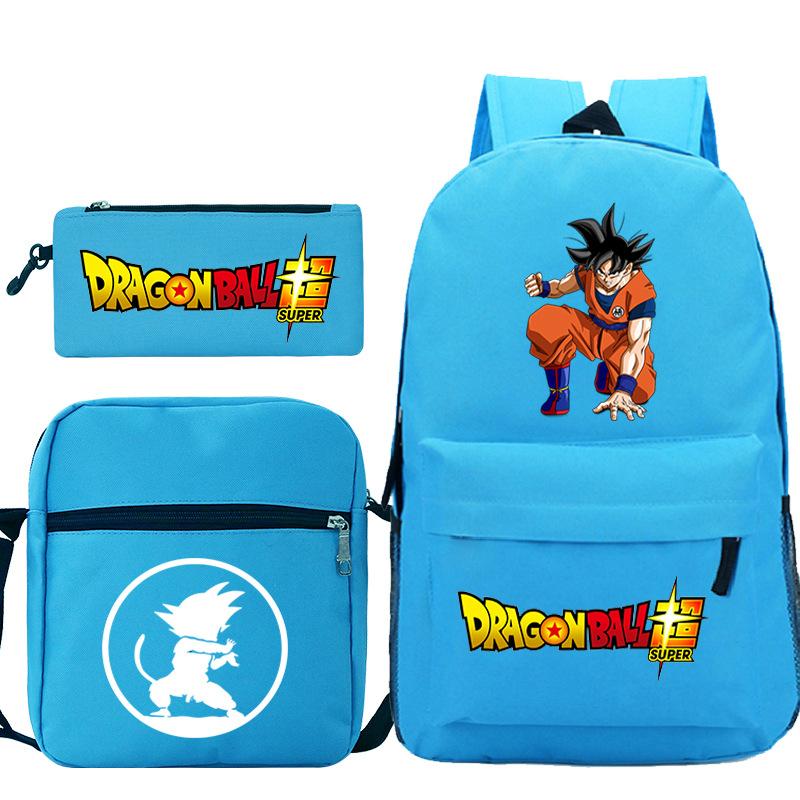 Dragon ball dragon ball three-piece set animation periphery new pencil case set leisure student backpack