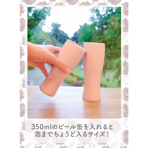 CB Japan Tumbler, Pink, 380ml, Stainless Steel, Vacuum Insulated, Ceramic Coating, Potelier UCA