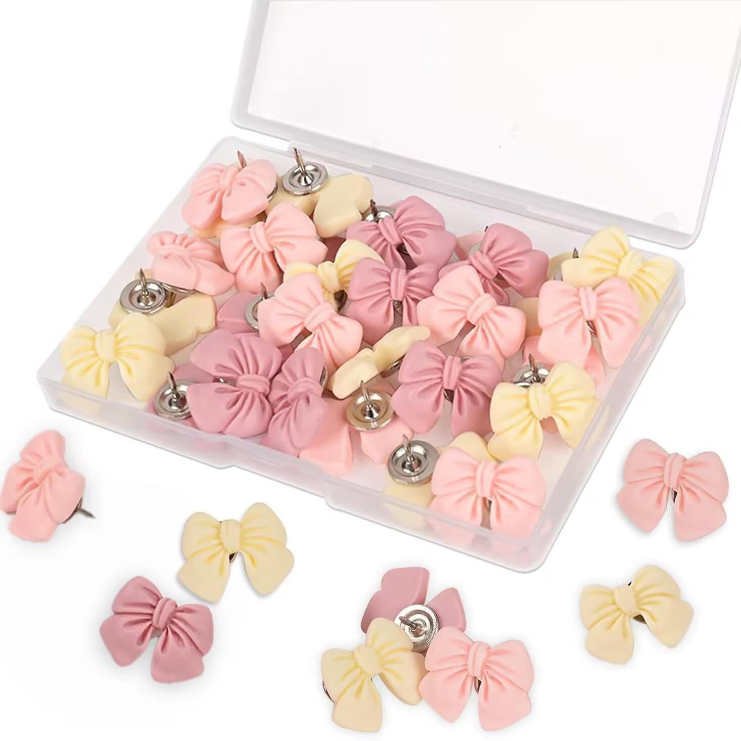 

Creative Cartoon Bow Thumbtacks for Felt Board Photo Wall Decor 10 pieces/box