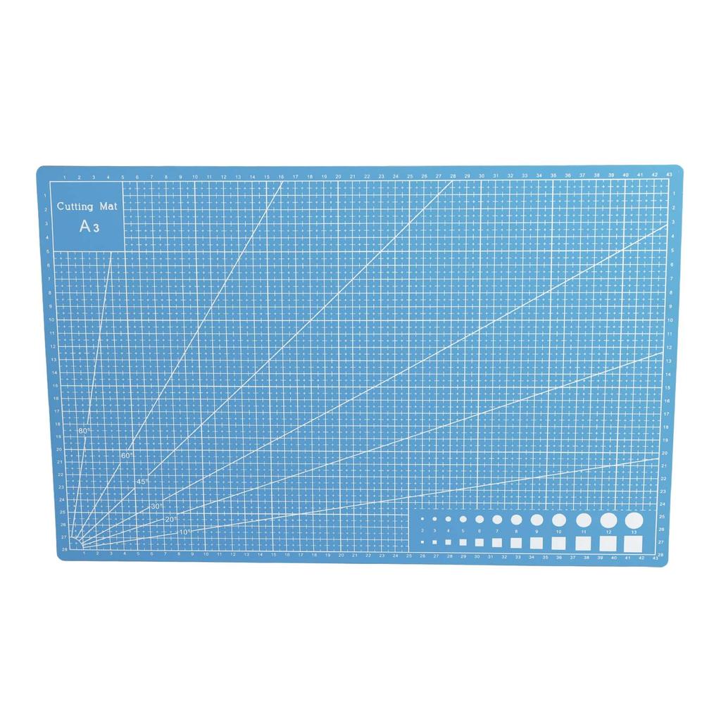 Grid Lines PVC Cutting Mat Self Healing Paper Leather Fabric Cutting Board(Blue)