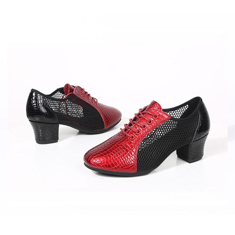 Echtes Leder Latein Tanzschuhe Weichsohlige Damen Moderne Jazzschuhe Lehrer Schuhe Square Dance