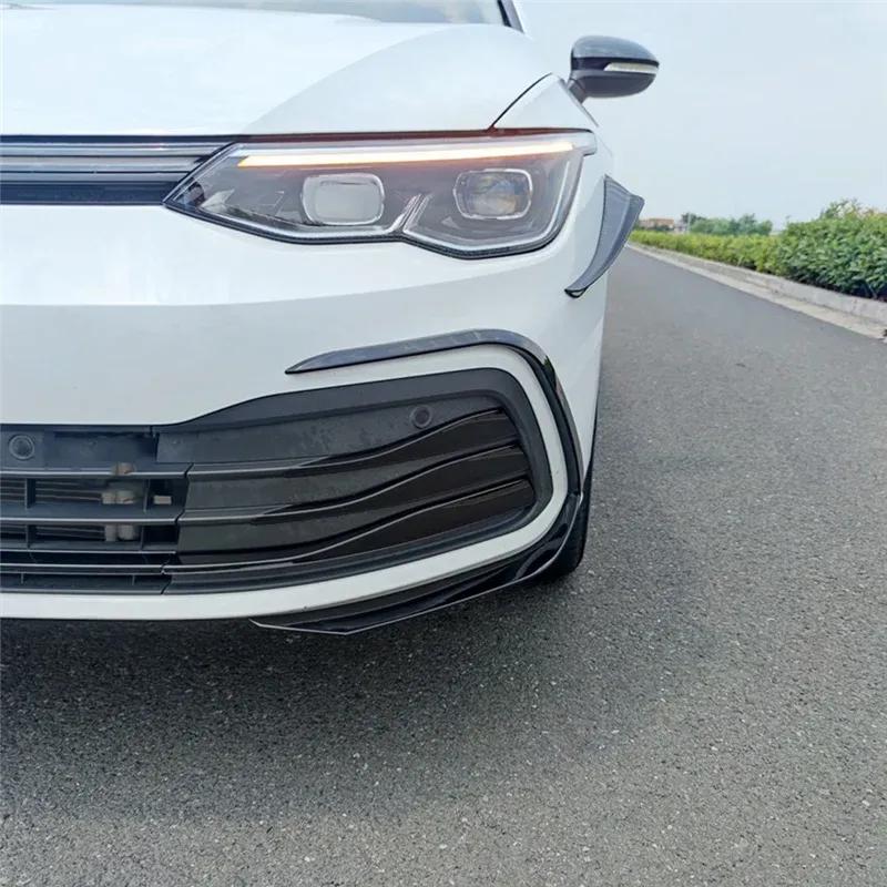 For VW Golf 8 Mk8 2021 2022 Car Front Grille Grill Moulding Strips Fog Light Cover Trim Abs Automotive Modification Accessories