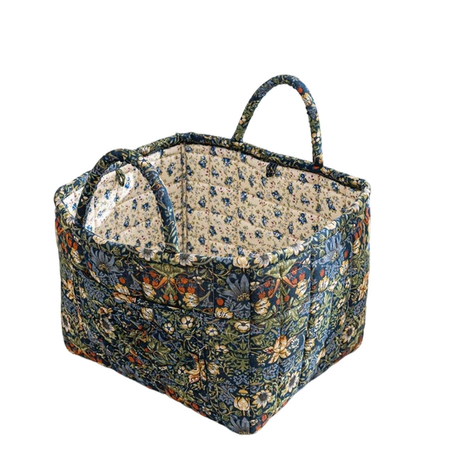 

Large Home Fabric Miscellaneous Storage Basket, Korean Portable Underwear Organizing Frame Storage Basket One Size