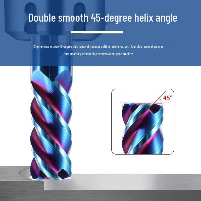 Jundingying 65-Degree Tungsten Carbide Extended End Mill