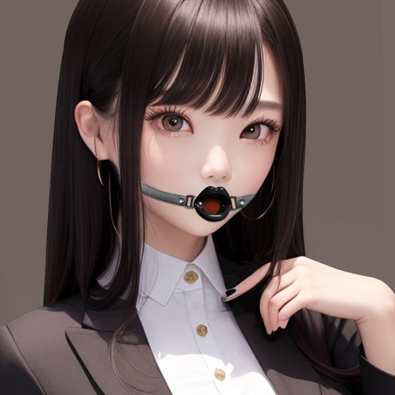 Mouth Gag Adult SM Product Store Mouth Plug Open Mouth Sexy Lips Mouth Flail Couple Flirty Sex Toy Adjustable Leather Strap