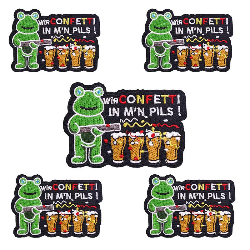 10pcs /Lots Netherland Carnival Patch Netherland Oeteldonk Emblem Full Embroidered Patches Iron On Patches For Clothing Sew Diy 