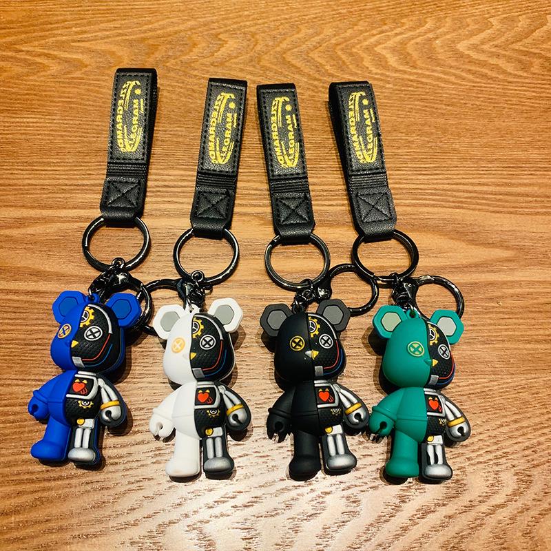 Adorable Cartoon Bear Keychain Pendant - Couple Car Bag Ornament Small Gift