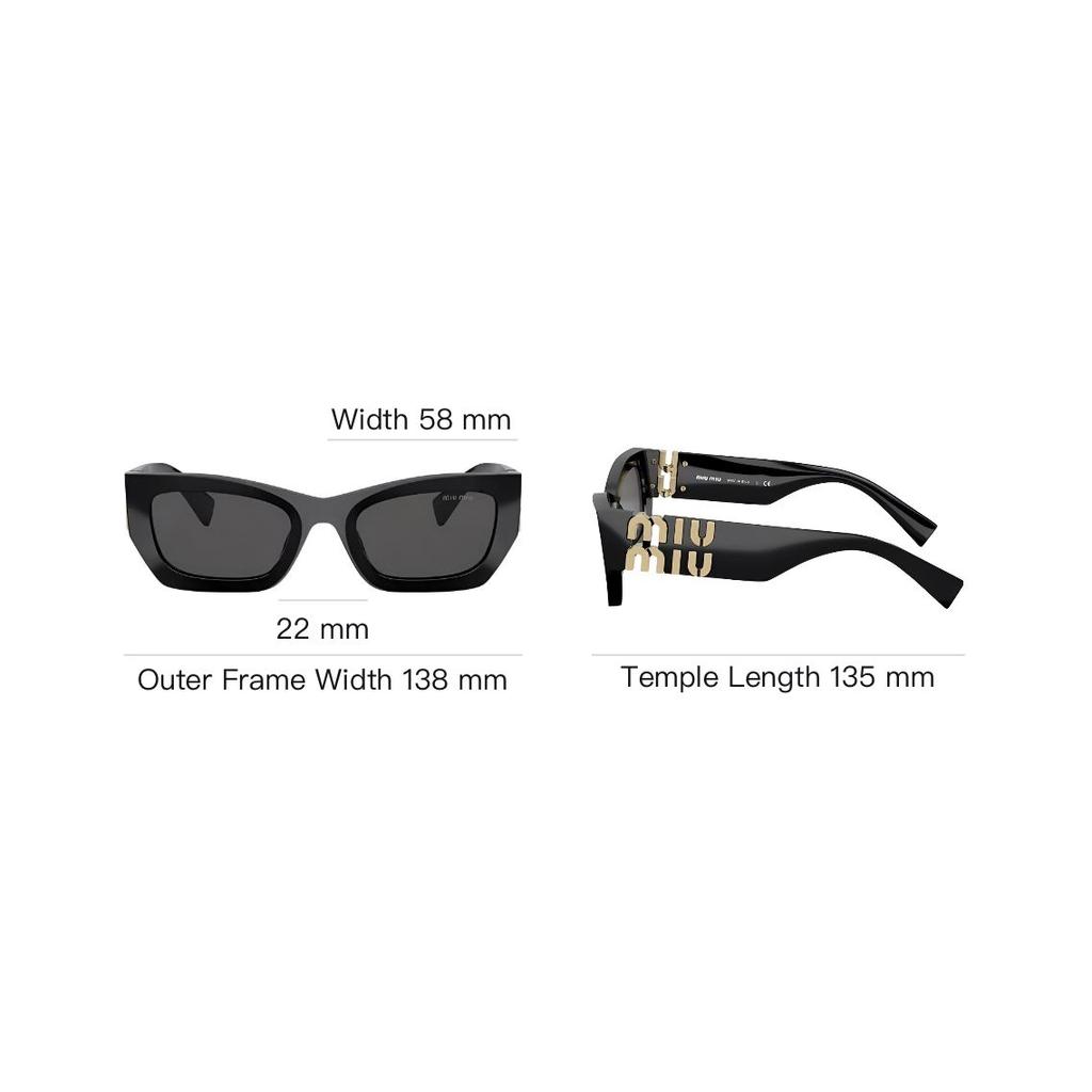 MIU MIU Gafas de Sol con Montura Irregular Gafas de Sol para Mujer MU09WS1AB5S0