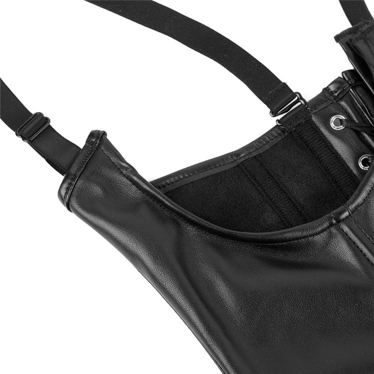 Leather Camisole Corset with Body Shaping and Abdomen Control