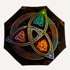1pc Celtic Knotwork Auto Open/close, All-Season Portable Folding Umbrella for Women & Men, Travel, Everyday, Formal Events -06224