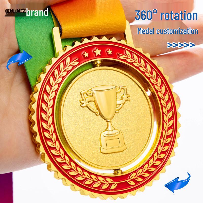 Daye Custom Sports Medals: Rotating Gold, Silver, and Bronze Awards for Champions