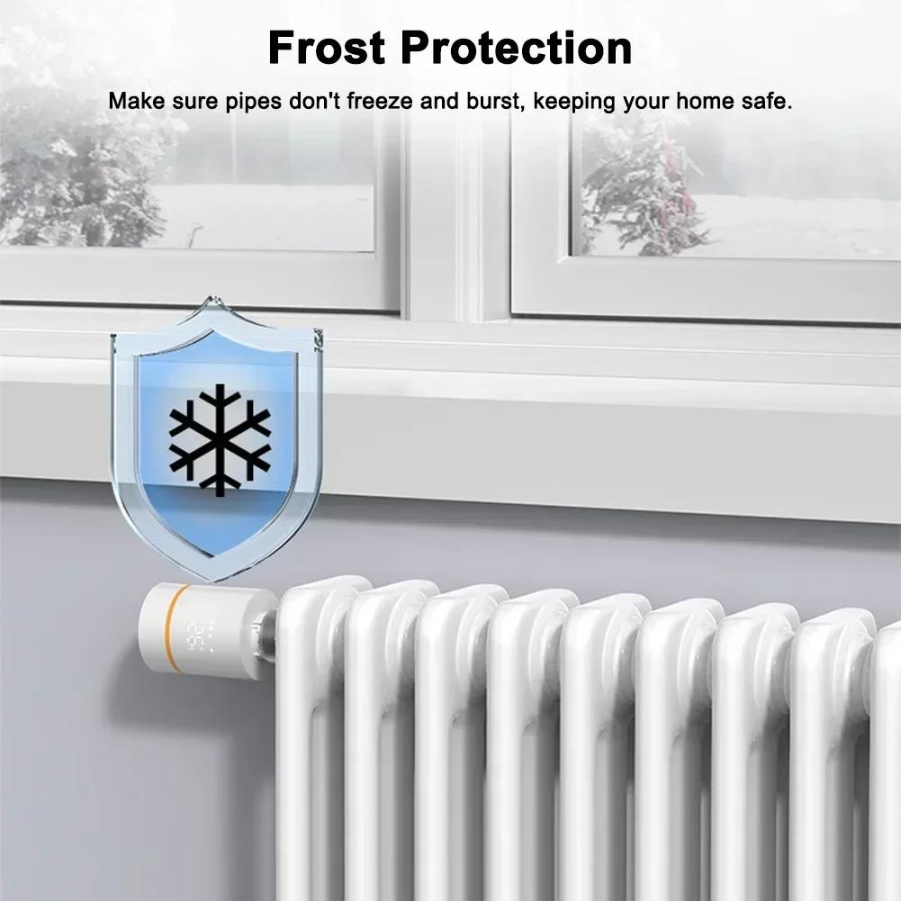 WiFi Heating Valve Smart Radiator Valve Home Heating 2.4GHz WiFi Antifreeze Protection Window Detection For Tuya