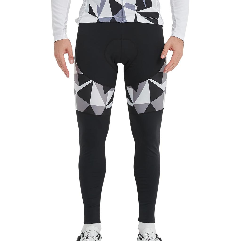 Santic Men's Dreamland Cycling Tights, Padded Cycling Pants, UV Protection, White, Size 3XL