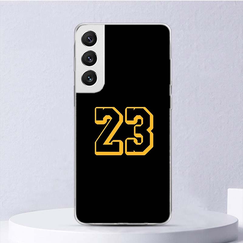 Basketball 23 24 Number Soft Case For Samsung Galaxy S22 S21 Ultra S20 FE S10 Plus Phone Cover S9 S8 + S10E S7 Edge S6 Funda Coq