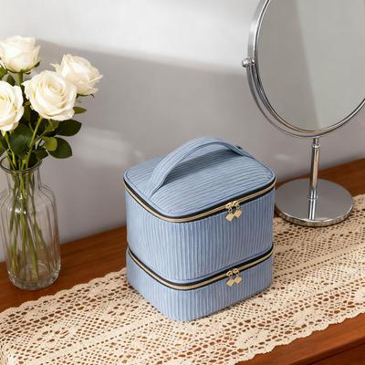 Nail Polish Storage Bag Carrying Case Dustproof Large with Handle Organizer Box for Lipstick Perfume