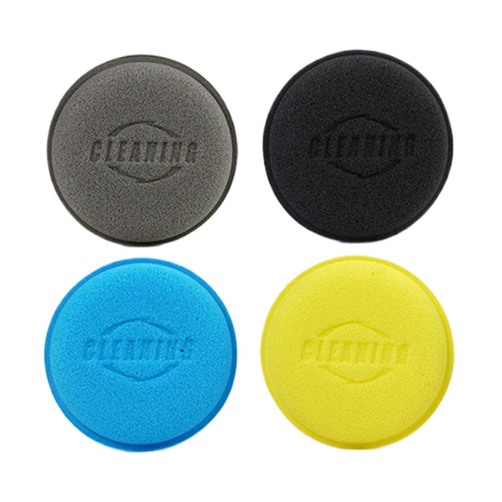 High-density Round Crimping Sponge Wipe Block Cleaning Cotton For Car Wash Polishing Beauty Supplies Auto Detailing Accessories