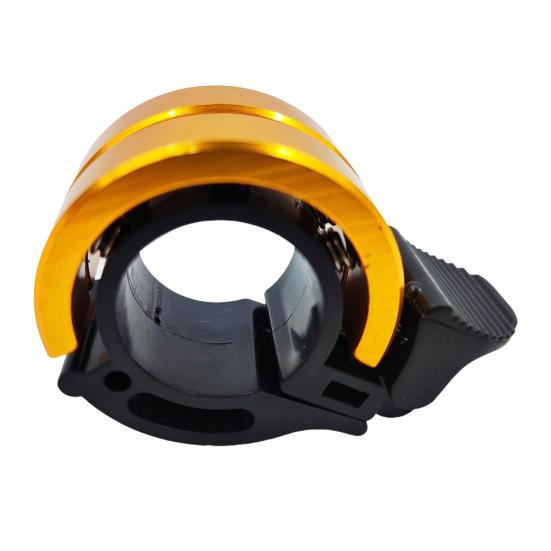 

Дизайн с двойным кольцом, прозрачный велосипедный звонок, алюминиевый сплав, MTB, безопасный велосипедный звонок на руле, кольцо для улицы золотистый