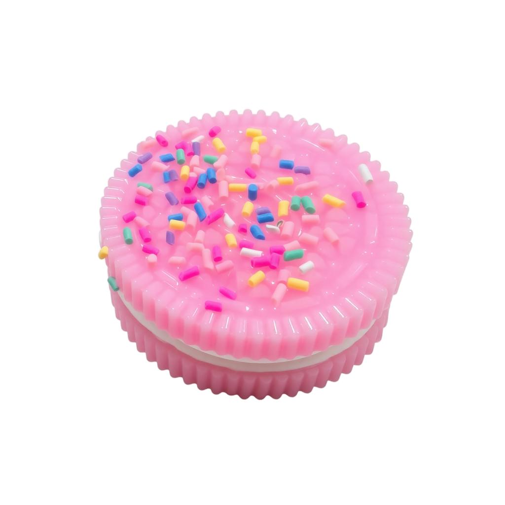 Soft Squeeze Stress Relief Toy Cookie Shape with Sprinkle Design Slow Rising PU Foam Sensory Fidget Toy for Stress and Anxiety Relief