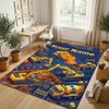 Adventure Journey Theme Crystal Velvet Rug Personalized Custom Name Text Soft Floor Mat Home Decor