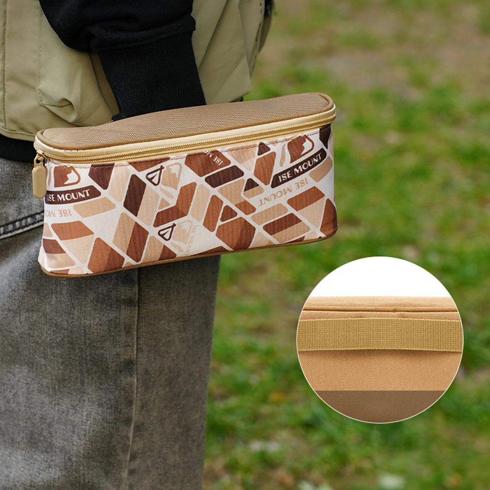 Camping Lamp Storage Bag with Removable Compartments Camping Seasoning Storage Bag Portable Grocery Bag for Outdoor Picnic