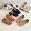 British Retro Kids' Canvas Slip-ons: Casual Boys' Moccasins for Spring & Autumn