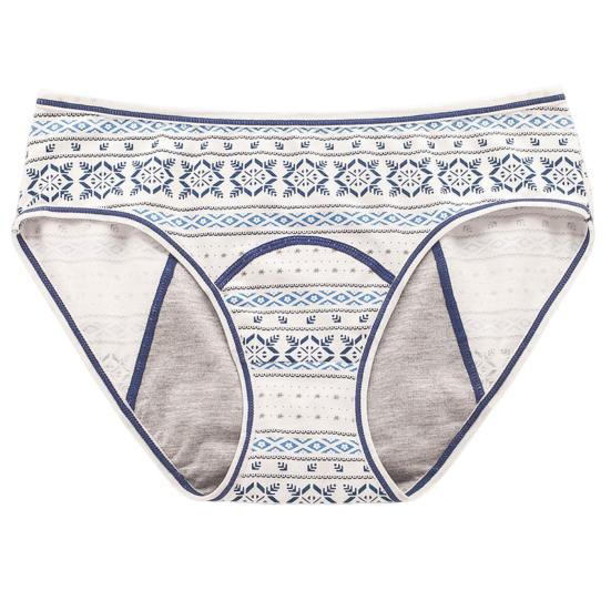 

Женские трусики с геометрическим принтом, высокая талия, бесшовные, эластичные, высокая впитываемость S синий