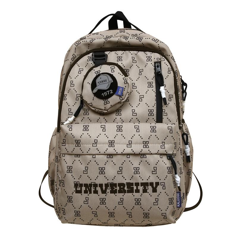 

Рюкзак с принтом, мужской дорожный рюкзак, школьный рюкзак для женщин кофейный