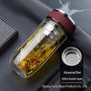 Egg-Shaped Double Wall Glass Tea Infuser Bottle