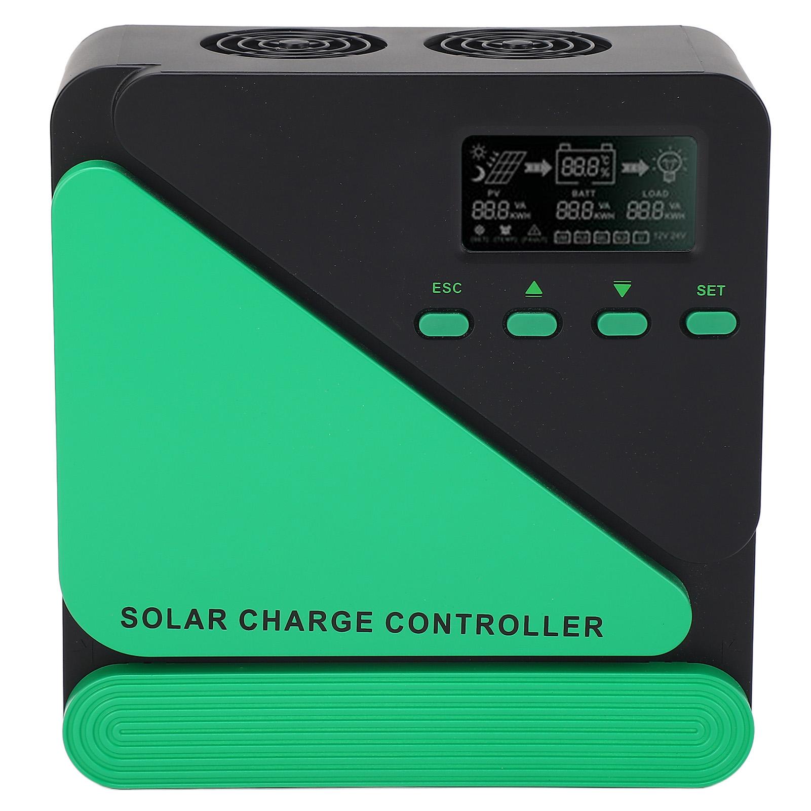 

MPPT Контроллер заряда солнечной батареи 12В 24В Авто Регулятор солнечной панели с ЖК-дисплеем с подсветкой Двойной