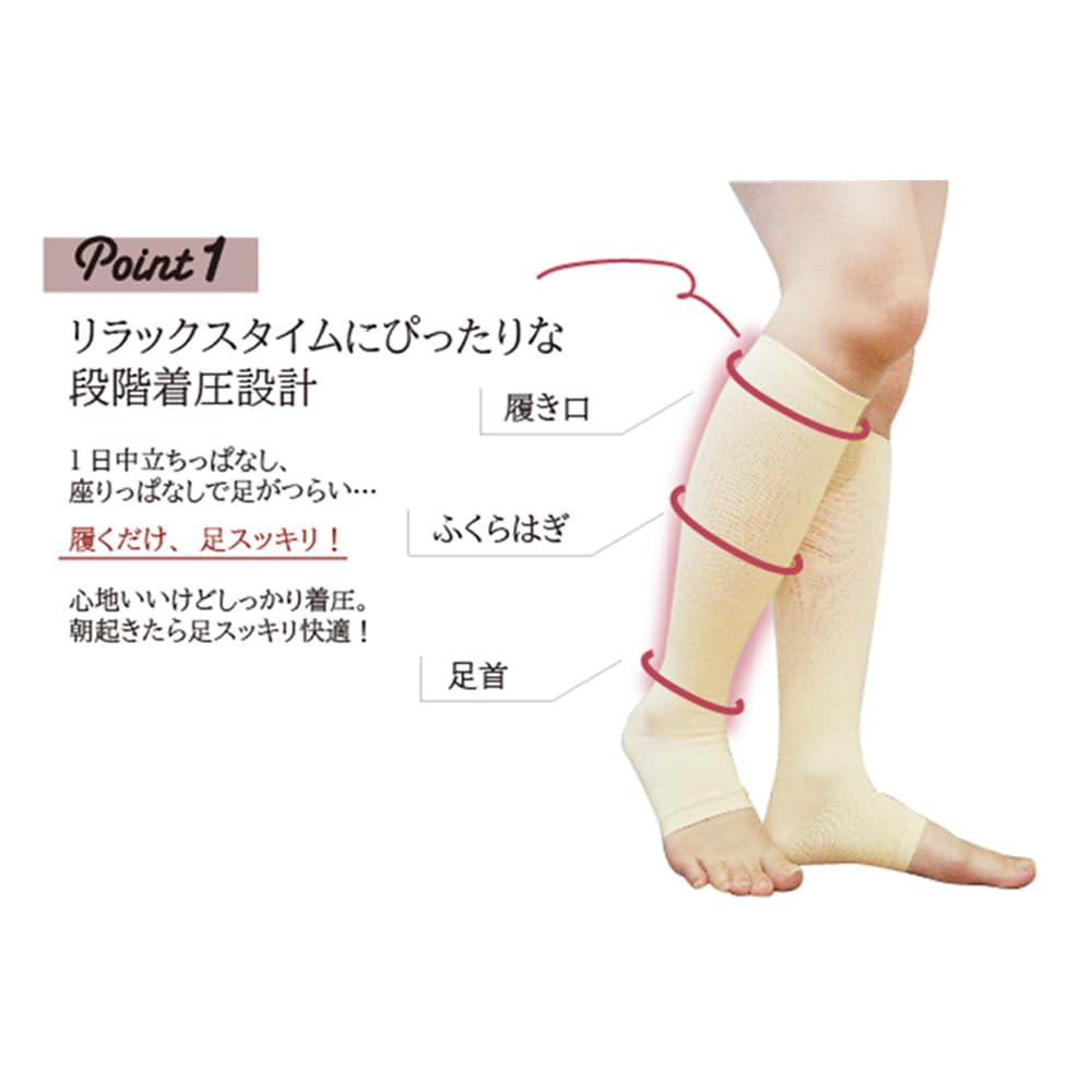 Compression x Moisturizing Calf Compression Support with Heel Care [Silk Comfort]