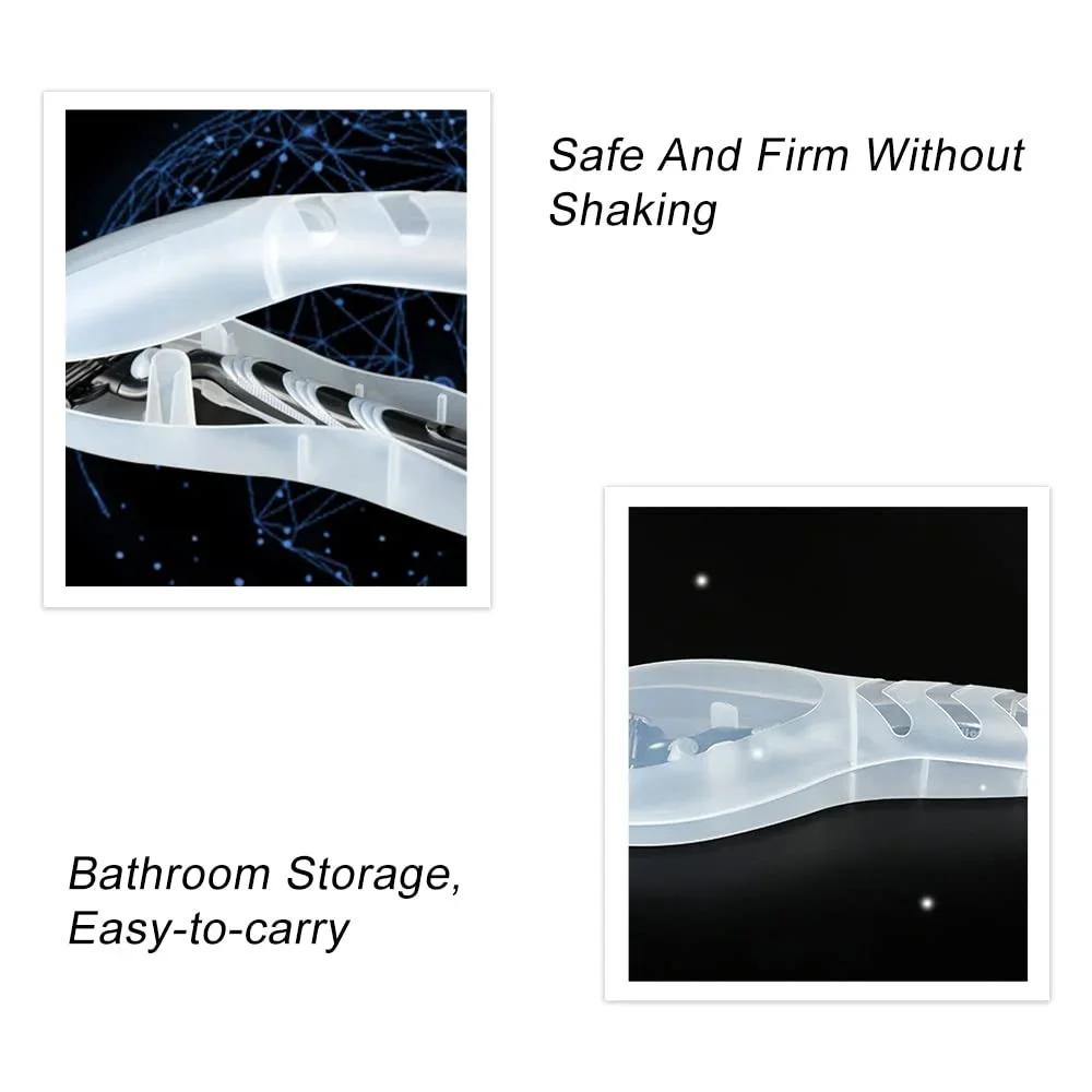 2025 Shaver Storage Box Portable New Men's Transparent Plastic Holder Travel Razor Case Shaving Box Containers