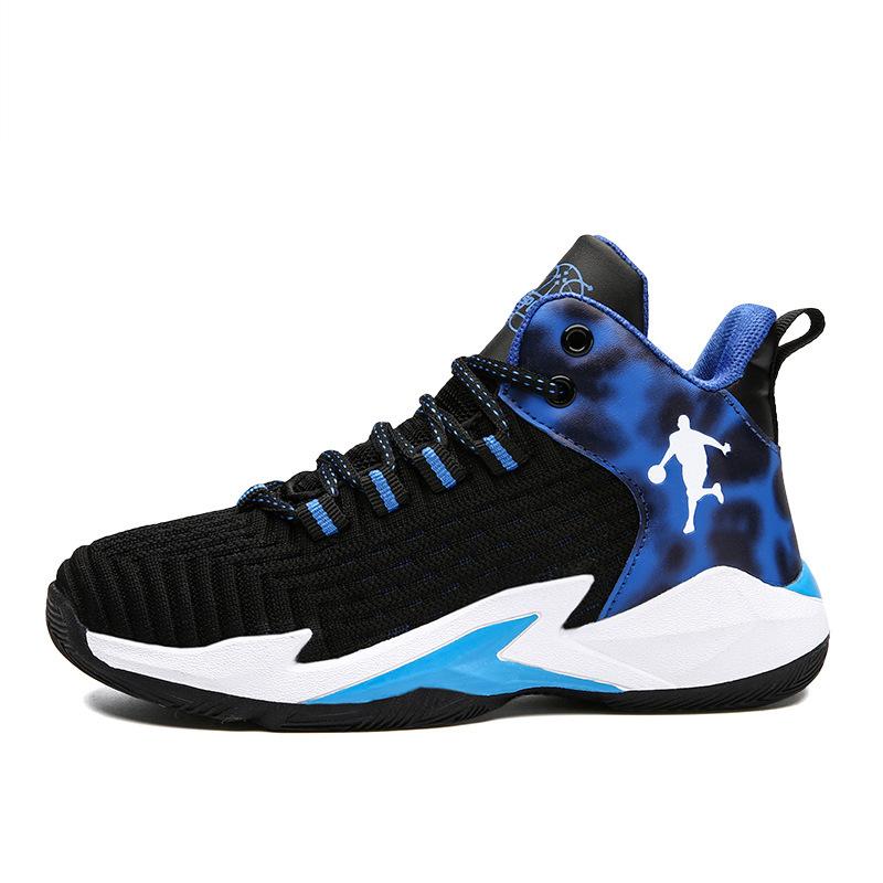 Spring and autumn new boys' shoes breathable mesh basketball shoes children's double mesh sports shoes medium and older children's running shoes