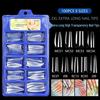 XXL Ultra-Long Seamless Transparent Nail Art Tips & Stickers, Full/Half Cover, Ultra-Thin Nail Extensions.