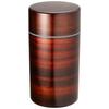 Tatsumiya Round Tea Caddy, Cherry Wood Grain, Large, 56701