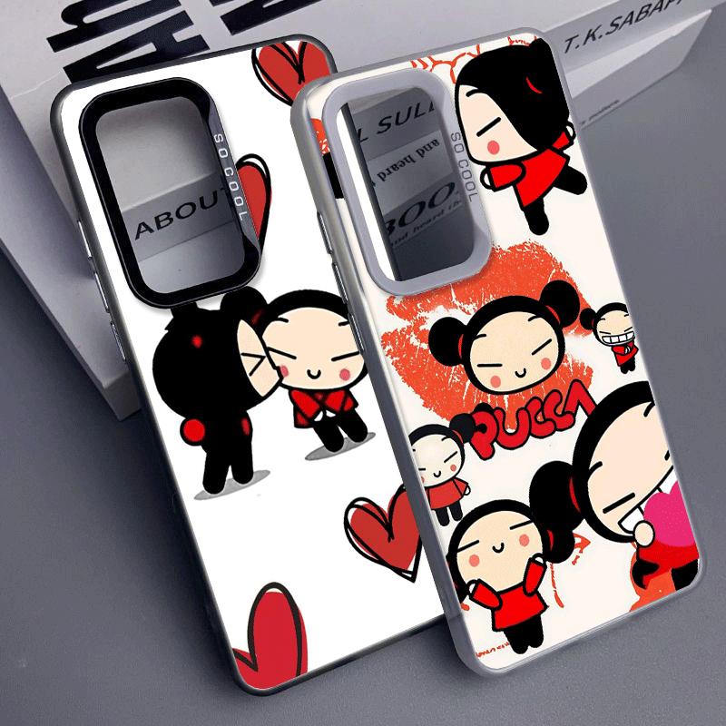 Cartoon Cute Pucca Garu Shockproof Phone Case for Samsung A17 A16 A15 A14 A37 A57 A36 A56 A26 A35 A55 A25 A34 A54 A24 A13 A23 A3
